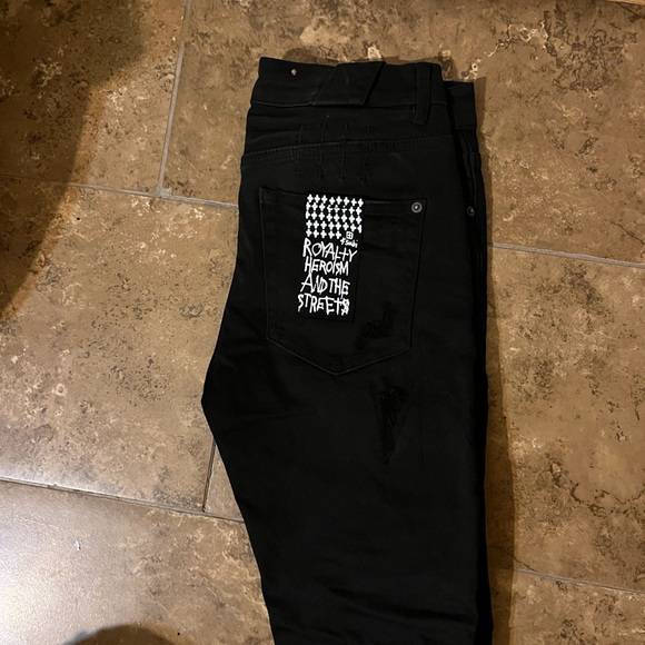 Black ksubi Jeans with Graphic Detail